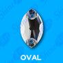 9mm x 18mm Oval (180 pieces) Pellosa™ Sew On