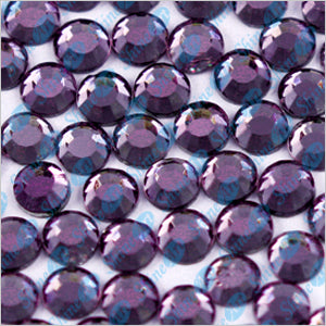 Crystal Ptilium - Rose SS10 crystals Rhinestone Fabric
